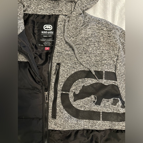 Ecko Unltd Hybrid Men Jacket Black And Gray Size Medium - Picture 3 of 9